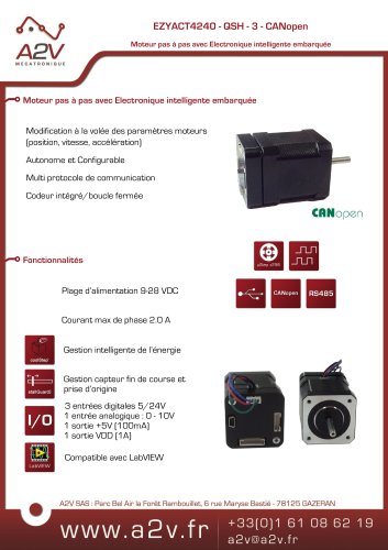 EZYACT4240-QSH-3-CANopen - Moteur avec électronique intégrée