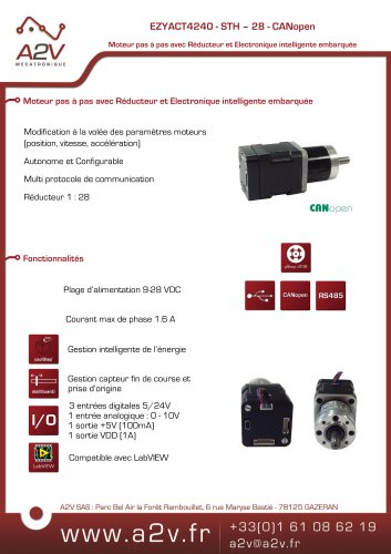 EZYACT4240-STH-28-CANopen - Motoréducteur avec électronique intégrée