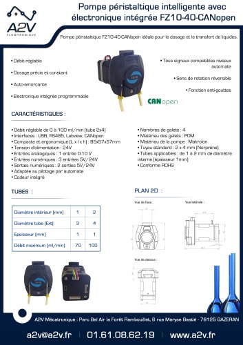 Pompe péristaltique FZ10-40-CANopen