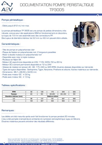 Pompe péristaltique TP 3005