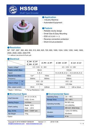 HS50B Datasheet