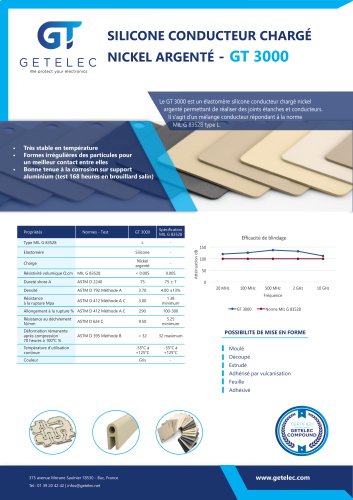 SILICONE CONDUCTEUR CHARGÉ NICKEL ARGENTÉ - GT 3000