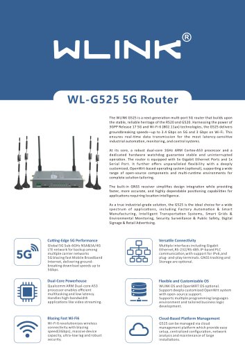 G525 5G Router datasheet 