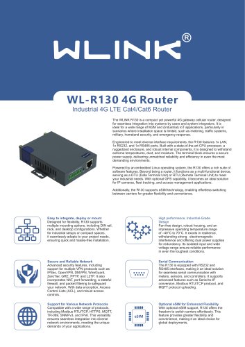 Wlink R130 M2M LTE Router
