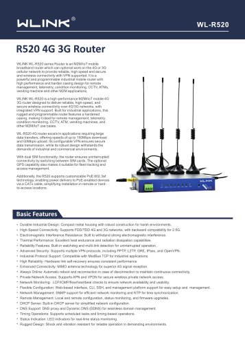 WLINK WL-R520 series Industrial 4G Router