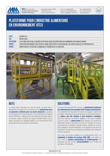 PLATEFORME POUR L’INDUSTRIE ALIMENTAIRE E EN ENVIRONNEMENT ATEX