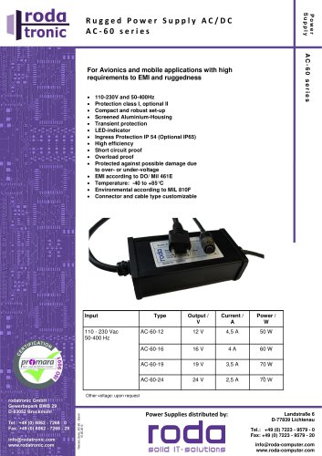 power supply AC/DC AC-60 series