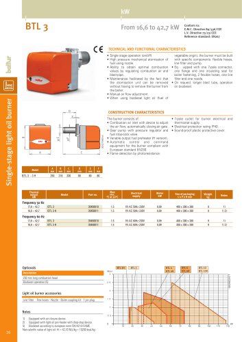 Single-stage light oil burner