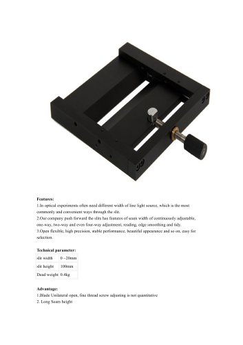 JXLS adjustable slits One-dimension LSXF1-20 Precision Measurement