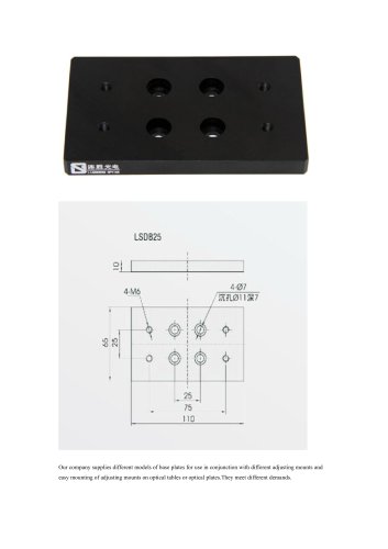 JXLS Base Plates LSDB25 Precision Measurement