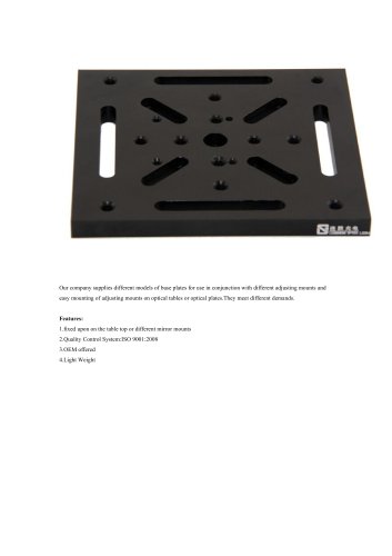 JXLS Base Plates LSDB4 Precision Measurement