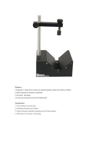 JXLS Kinematic V-clamp mirror mounts LSTF100-2YT Lab Precision Measurement