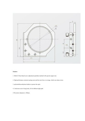 JXLS large mirror mount LSBF100-2ZT Lab Precision Measurement