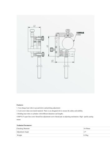 JXLS Laser mount LSJG5-50 Lab Precision Measurement