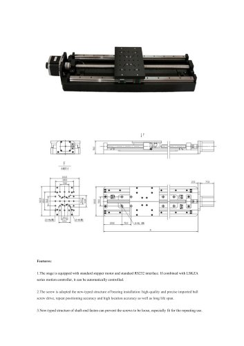 JXLS Long Travel Motorized Linear Stage LSDP-FG Precision Measurement