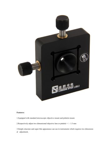 JXLS Pinhole adjustable mounts LSLB2 Lab Precision Measurement