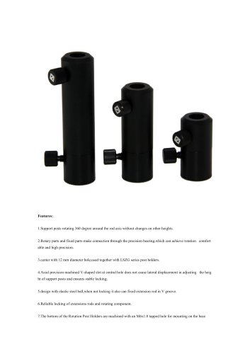 JXLS rotation post holders LSGJ2 Lab Precision Measurement