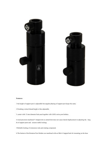 JXLS vertical Translating post holders LSGJ3 Lab Precision Measurement