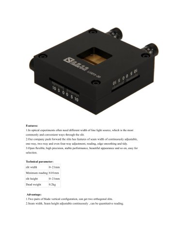 JXLS Xy adjustable optical slit LSXF3-20 Precision Measurement