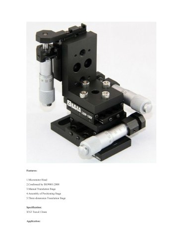 JXLS xyz positioning stage LSSZ-0603 Precision Measurement