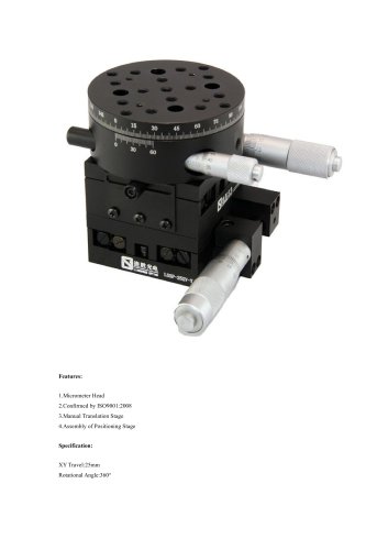 JXLS xyz positioning stage LSSZ-1003 Precision Measurement