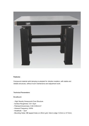 LSXPT Precision Optical Table POT Precision Measurement