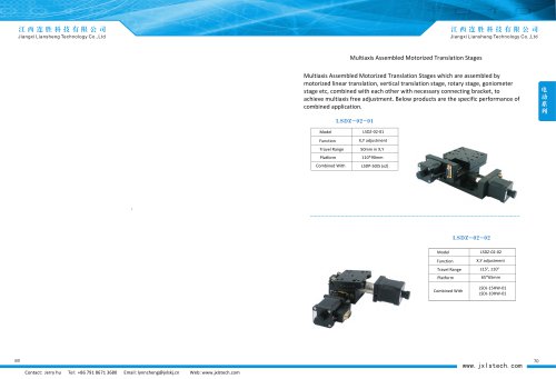 Motorized Multi Axis Assembled Translation Stage