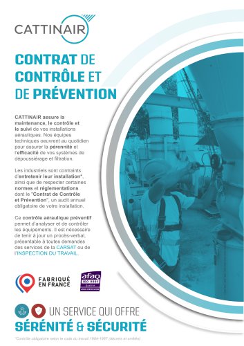 CONTRAT DE CONTRÔLE ET DE PRÉVENTION