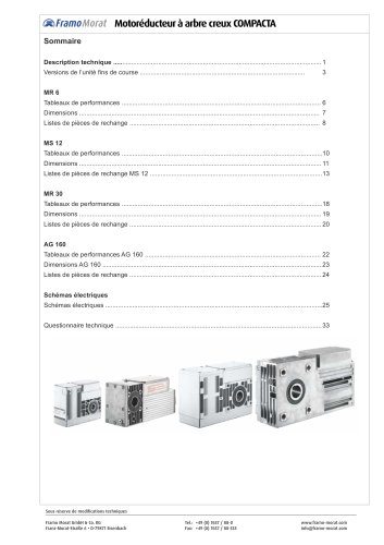 Motoréducteur à arbre creux Compacta documentation