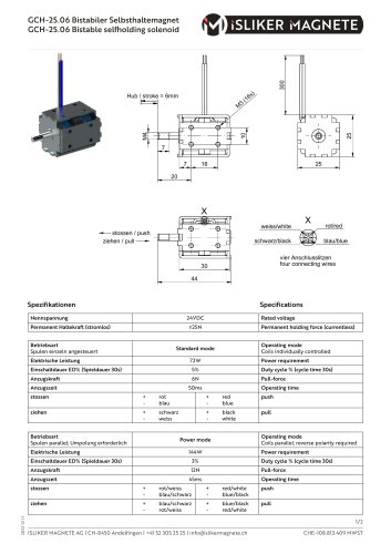 GCH - Bistable Selfholding Solenoid