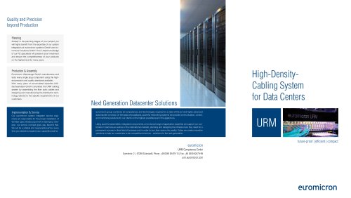 URM High-Density-Cabling System for Data Centers