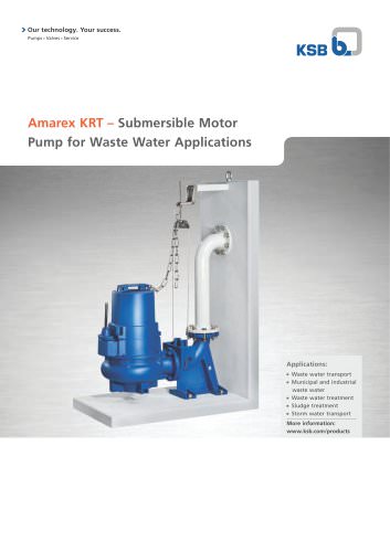 2-page description Amarex KRT, Submersible Motor Pump