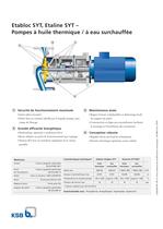 Etabloc SYT, Etaline SYT ? Pompes à huile thermique / à eau surchauffée - 2