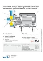 Vitachrom® ???Pompe? centrifuge? en ?acier? laminé ?pour? les ?industries? agroalimentaire? et? pharmaceutique - 2