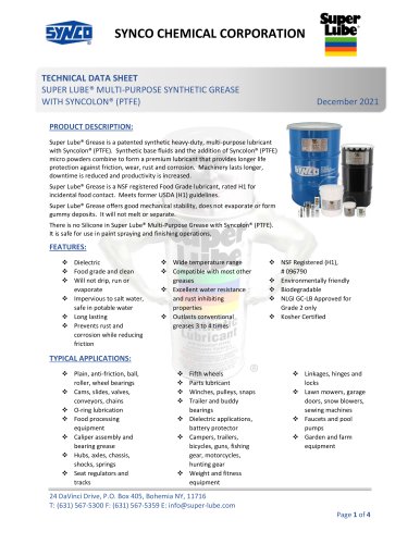 Tous Les Catalogues Et Fiches Techniques (PDF) Synco Chemical Corp