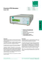 Data Sheet - Precision RTD Simulator Model 4530