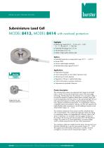 Data Sheet Subminiature Load Cell Model 8413 Model 8414 with overload protection