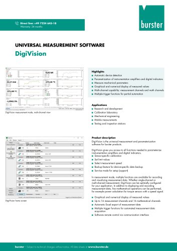 Data Sheet: Universal Measurement Software