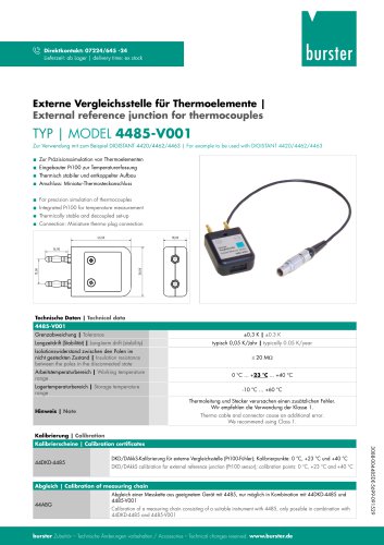 External reference junction for thermocouples