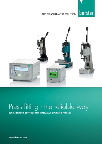 Press fitting - the reliable way