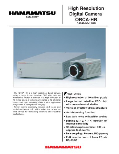 Digital CCD Cameras, ORCA-HR