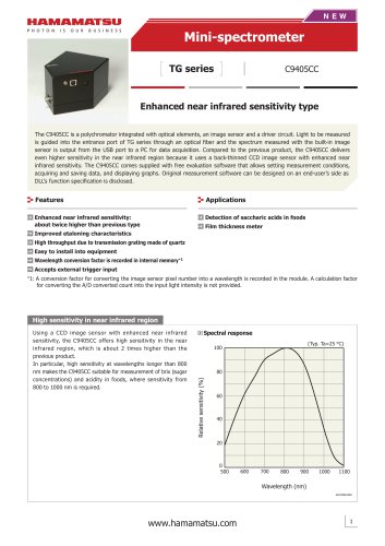 Mini-spectrometer TG series C9405CC