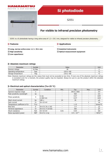 Si photodiode S2551