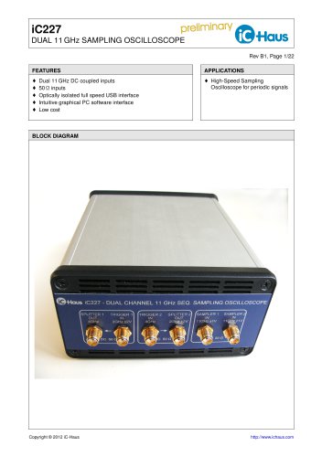 iC227    Dual 11 GHz Sampling Oscilloscope