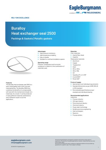 Buralloy Heat exchanger seal 2500