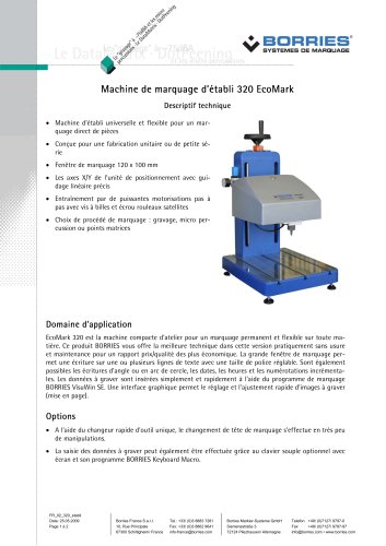 Machine de marquage d'établi 320 EcoMark