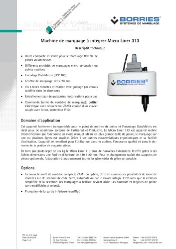 Machine de marquage à intégrer Micro Liner 313