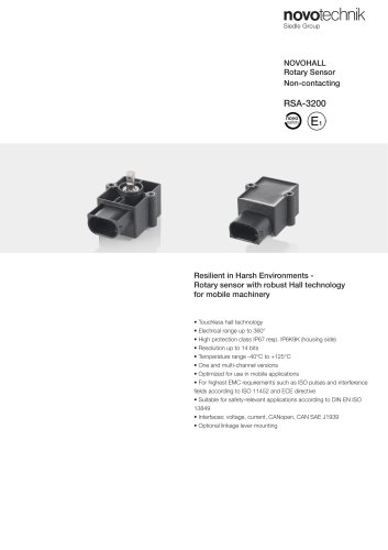 NOVOHALL Rotary Sensor Non-contacting RSA-3200