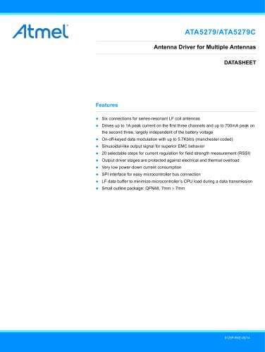 ATA5279/ATA5279C Six-fold LF Antenna Driver IC