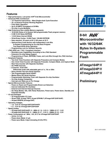 ATmega164P/324P/644P Preliminary